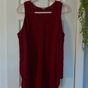 Charlotte Russe Maroon Cable Knit Sweater Dress